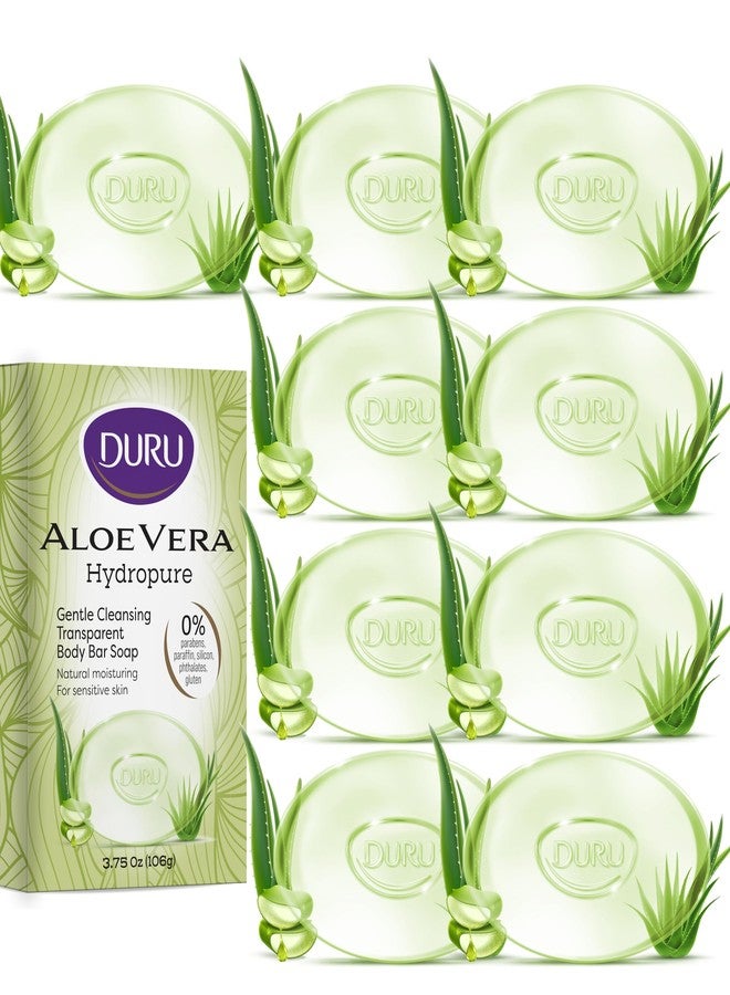Duru Aloe Vera Glycerin Bar Soap - Vegan Transparent Cleansing Bar Moisturizing Sensitive Skin Wash for Women and Men Plant Based - 9 Pack - Image 1
